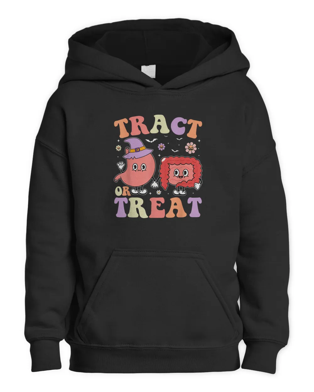 Tract Or Treat Endoscopy Nurse Halloween Cute Gastro Crew Shirt Kids Pullover Hoodie black xs