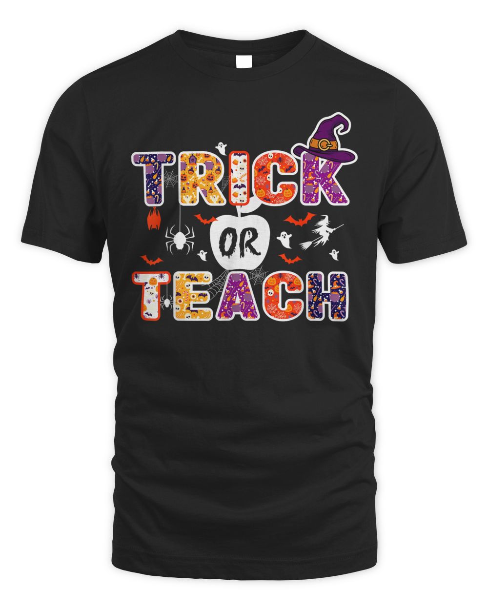 Trick Or Teach Funny Teacher Halloween Costume 2023 Gifts Shirt Unisex Standard T-Shirt black s