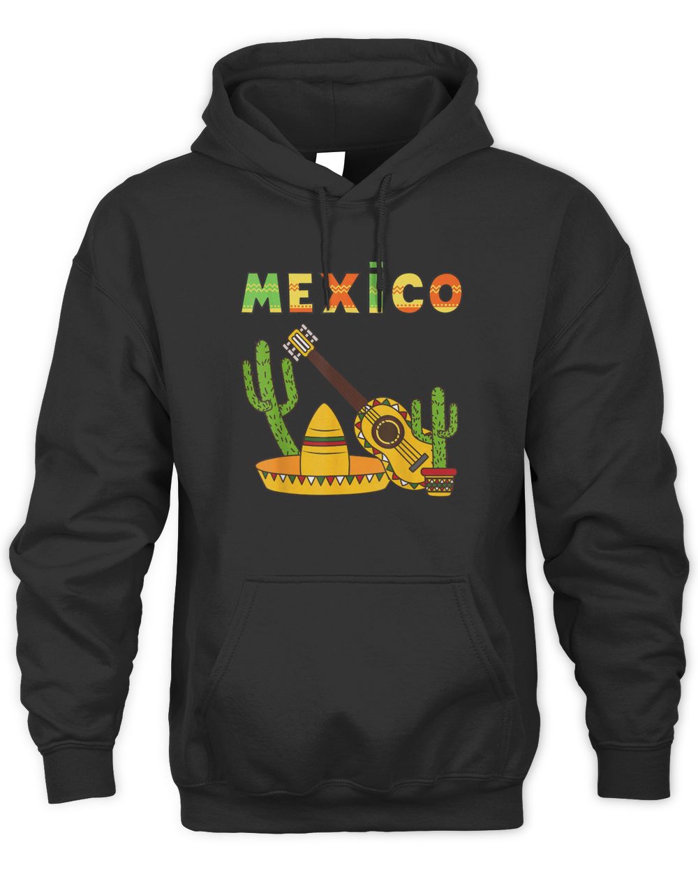 Viva Mexico Boy Girl Maracas Guitar Mexican Independence Art Shirt Unisex Hoodie black s
