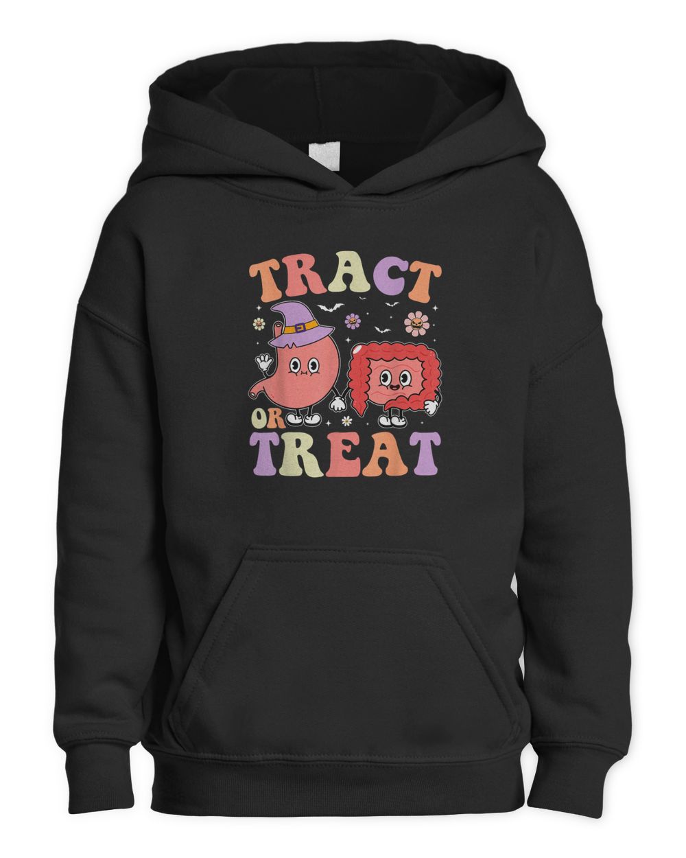 Tract Or Treat Endoscopy Nurse Halloween Cute Gastro Crew Shirt Kids Pullover Hoodie black xs